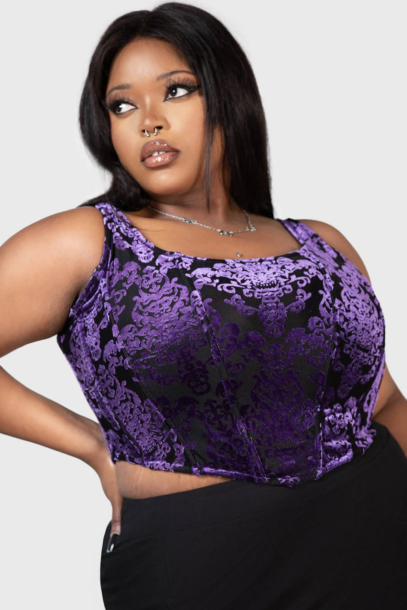 Snarl Corset Top [PURPLE] [PLUS]