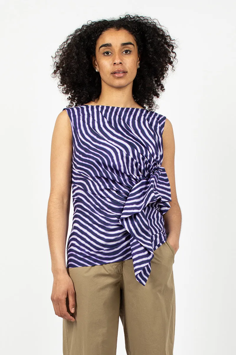 Spiral Top Purple Print