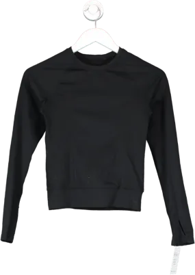 TALA Black Long Sleeve Crew Neck Training Top UK S