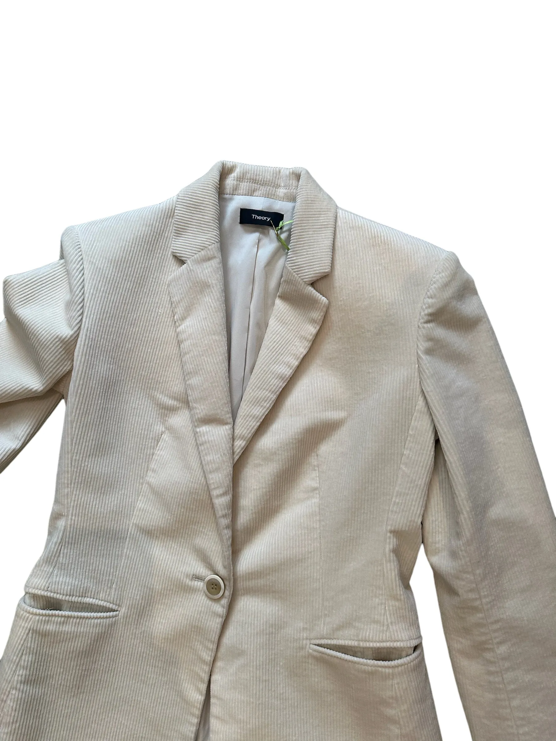 Theory Cord Blazer Cream