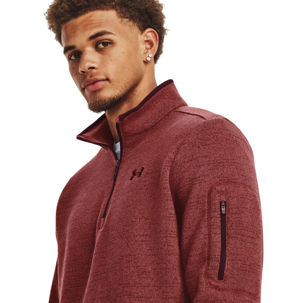 'Under Armour' Men's Specialist 1/4 Zip Pullover - Cinna Red