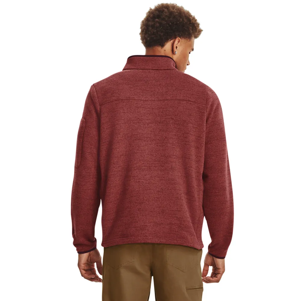 'Under Armour' Men's Specialist 1/4 Zip Pullover - Cinna Red