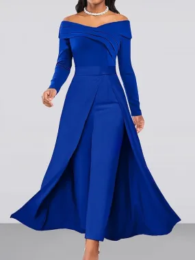 Women's Elegant Off-Shoulder Jumpsuit for Special Events and Parties