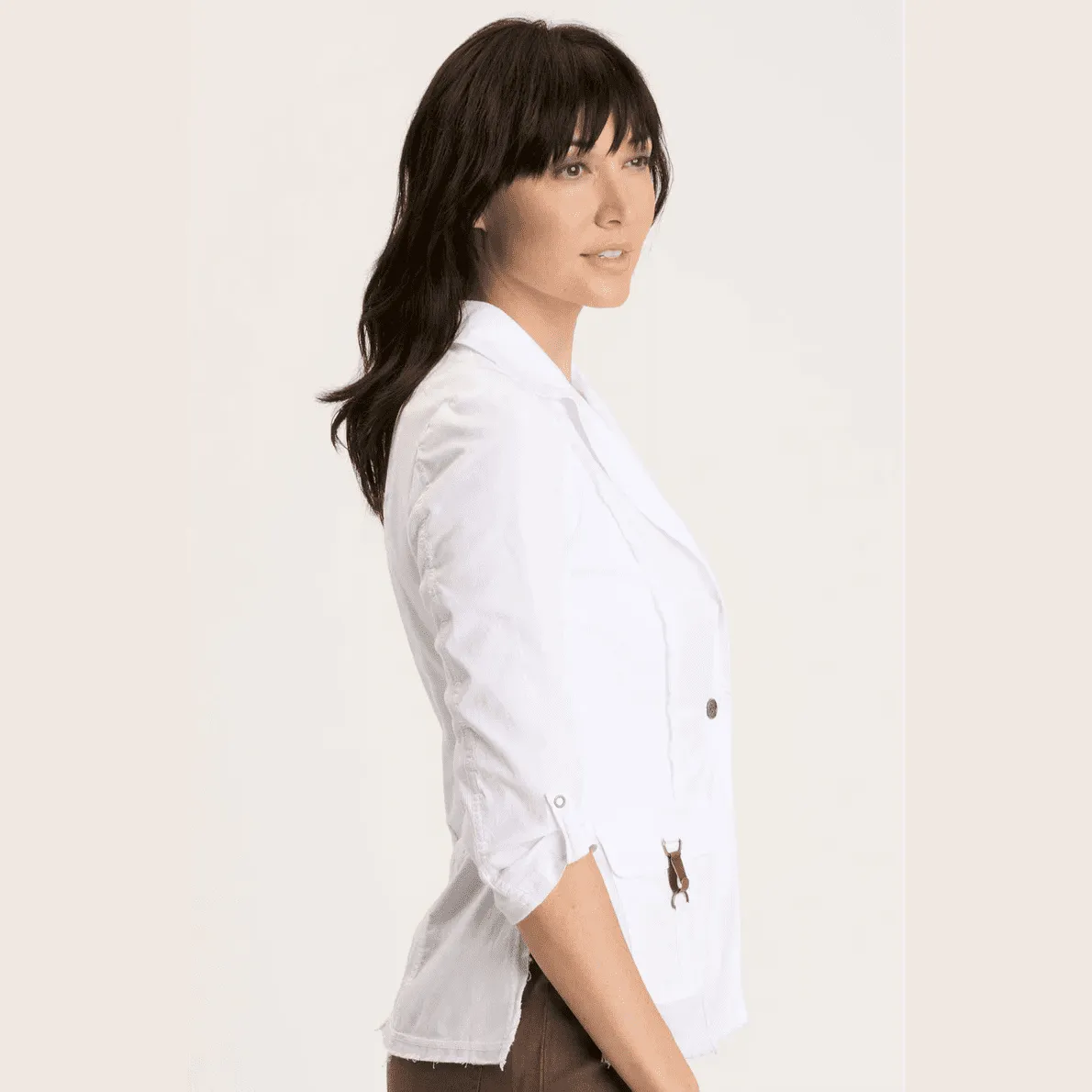 XCVI Wearables Winslow White Blazer - Stylish, Versatile, and Comfortable Womens Outerwear