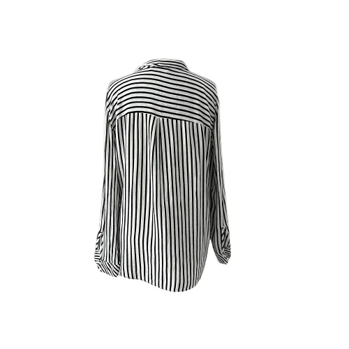 ZARA Black and White Front Open Top | Gently Used |