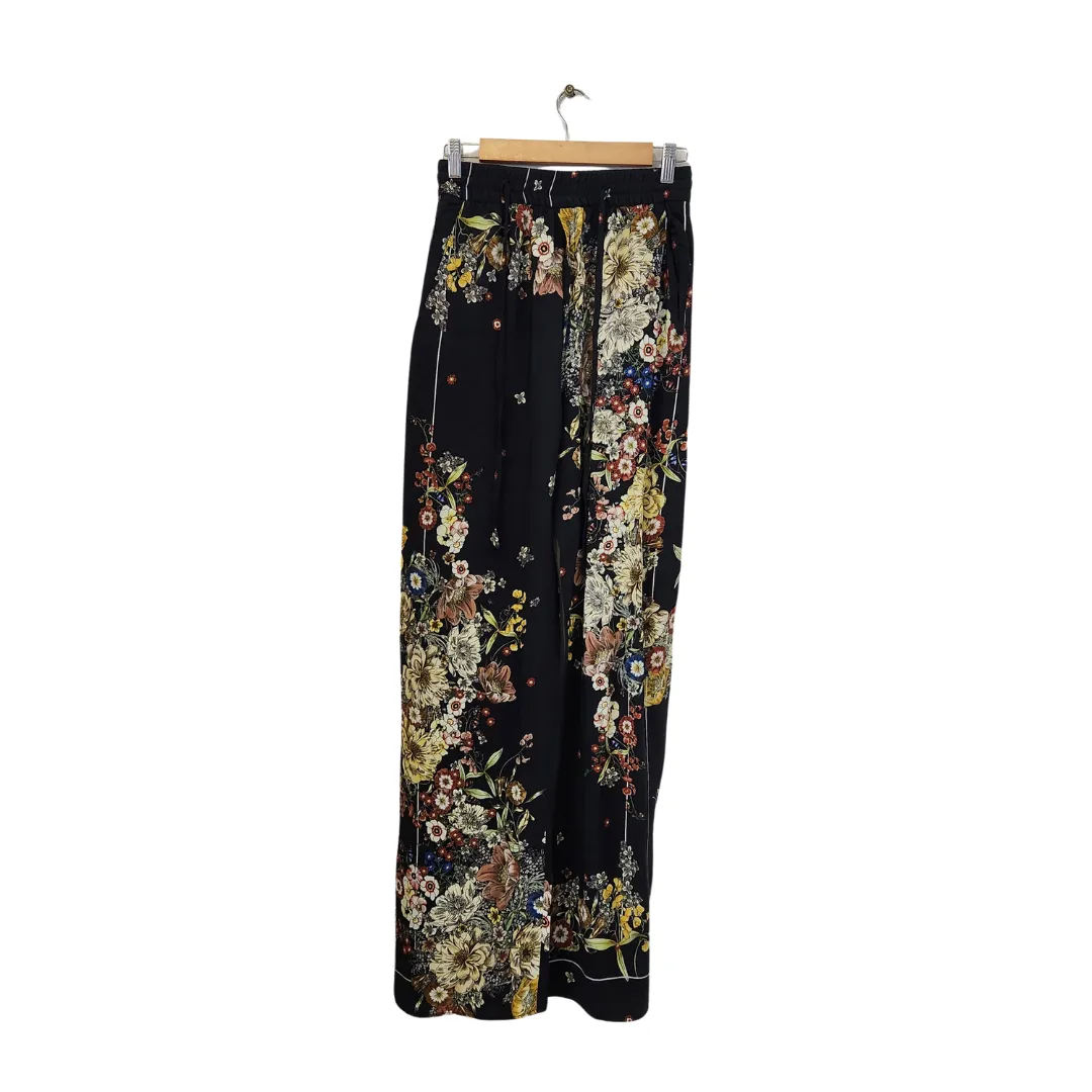 ZARA Black Floral Printed Pants | Pre Loved |