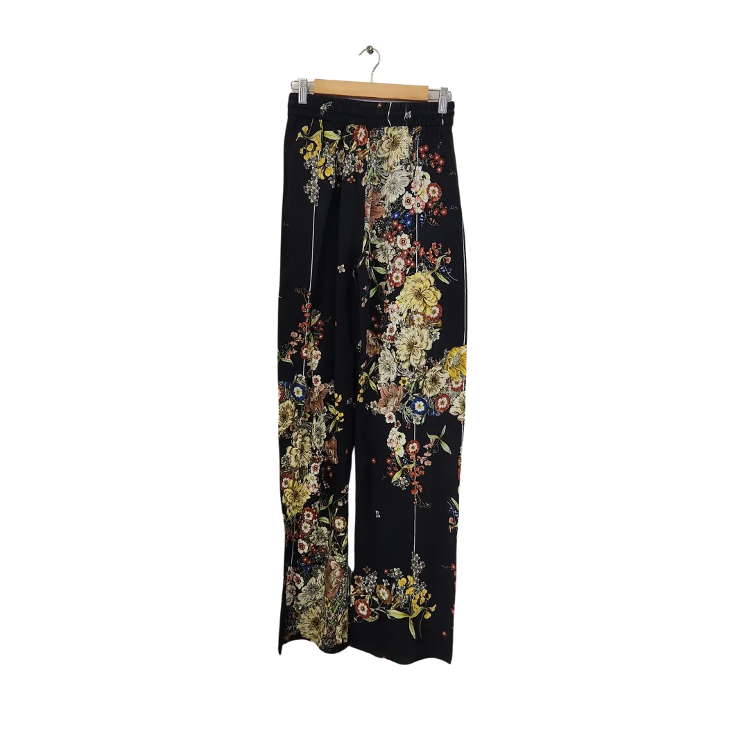 ZARA Black Floral Printed Pants | Pre Loved |